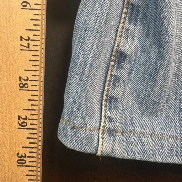 Levi Strauss 501 Button Fly Jeans Mens 90s VTG USA Straight Leg W34 L30 Hemmed - Picture 5 of 8